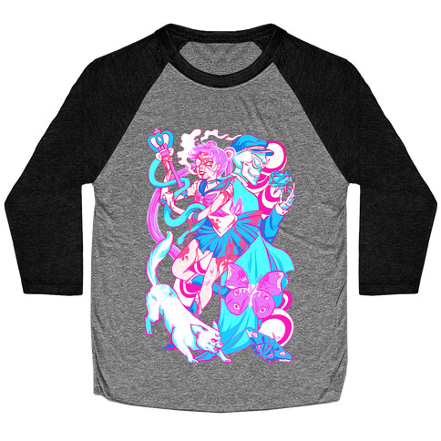 Rainbow Horror Senshi Parody Baseball Tee