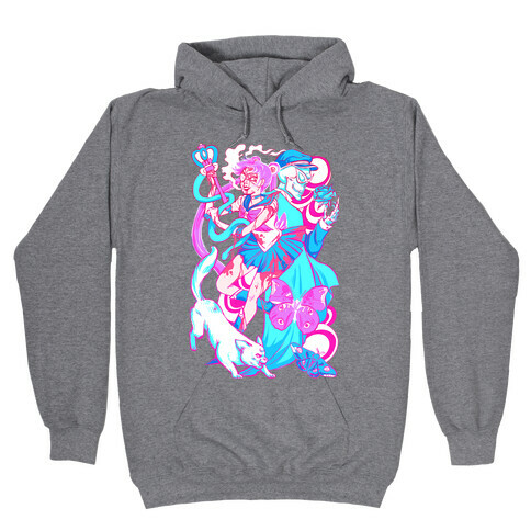 Rainbow Horror Senshi Parody Hooded Sweatshirt