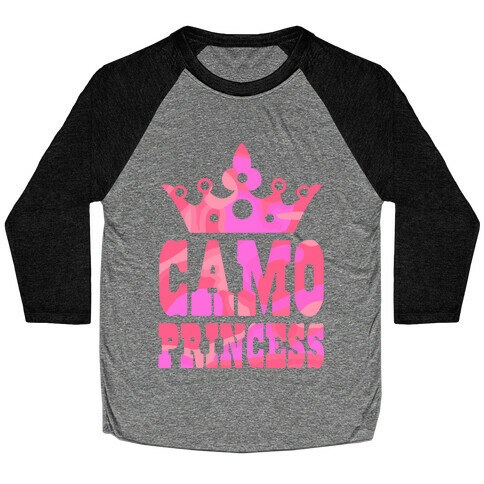 Camo Princess Baseball Tee