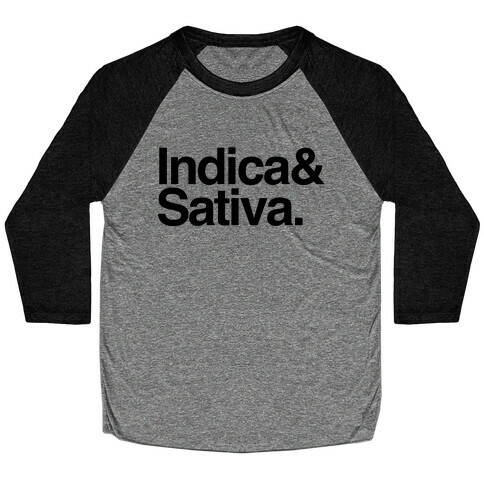 Indica and Sativa Baseball Tee