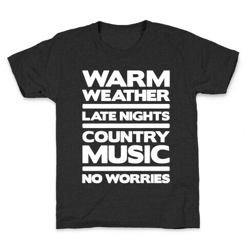 Warm Weather No Worries Kids T-Shirt