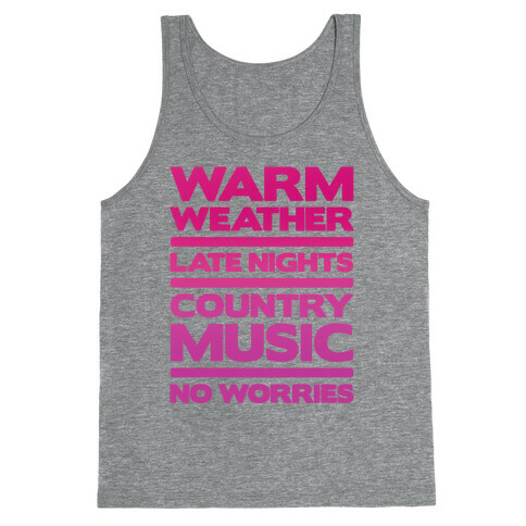 Warm Weather No Worries Tank Top