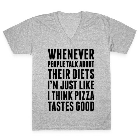 Pizza Diet V-Neck Tee Shirt