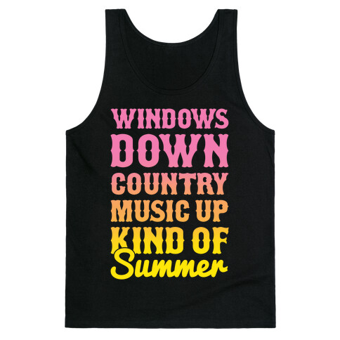 Windows Down Country Music Up Tank Top