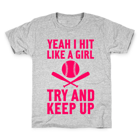 Yeah I Hit Like A Girl Kids T-Shirt