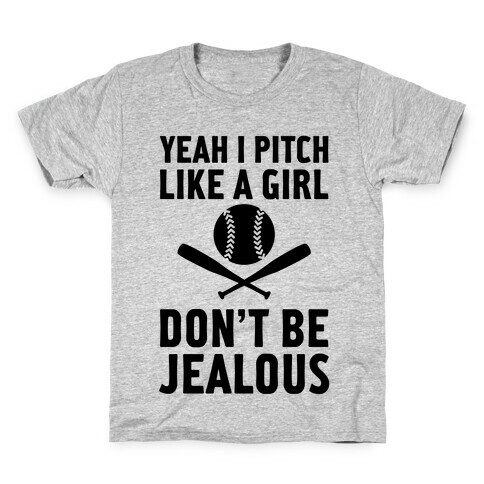 Yeah I Pitch Like A Girl Kids T-Shirt