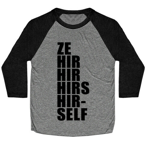 Gender Pronoun Guide Baseball Tee