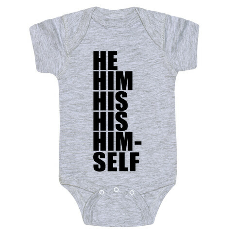 Gender Pronoun Guide Baby One-Piece