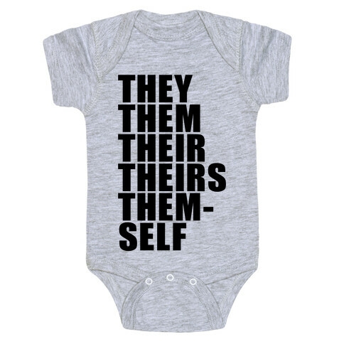Gender Pronoun Guide Baby One-Piece