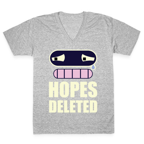 Hopes Deleted V-Neck Tee Shirt