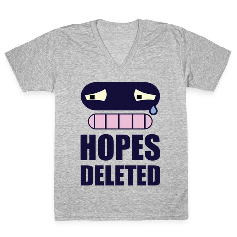 Hopes Deleted V-Neck Tee Shirt