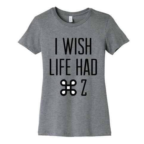 I Wish Life Had Command Z Womens T-Shirt