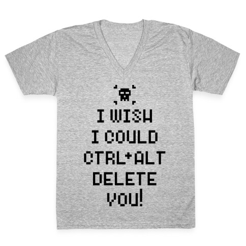 Crtl+Alt+Delete V-Neck Tee Shirt