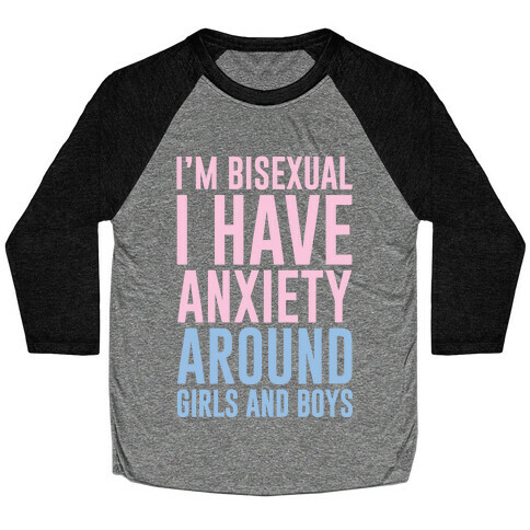 Bisexual Anxiety Baseball Tee