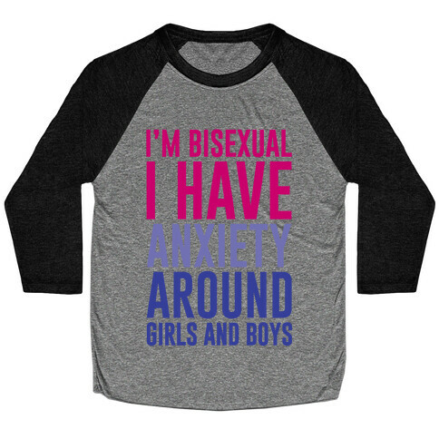 Bisexual Anxiety Baseball Tee