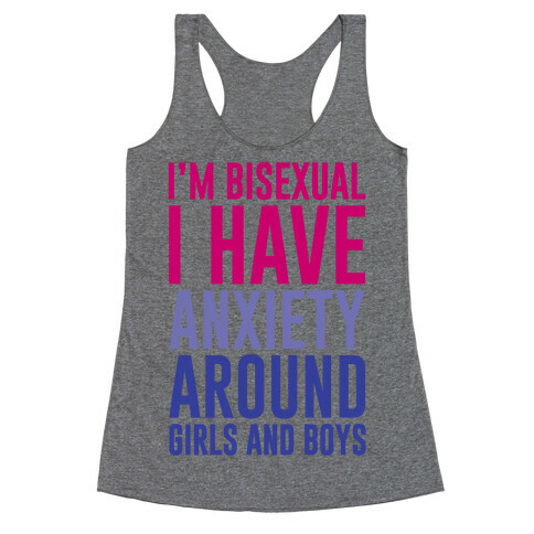 Bisexual Anxiety Racerback Tank Top