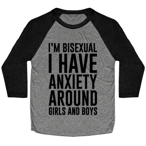 Bisexual Anxiety Baseball Tee