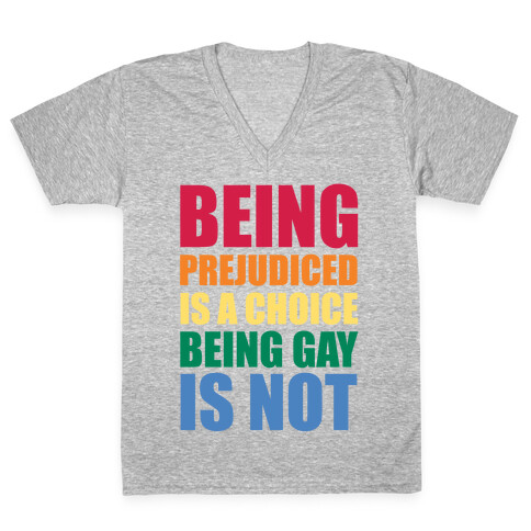 Being Gay Is Not A Choice V-Neck Tee Shirt