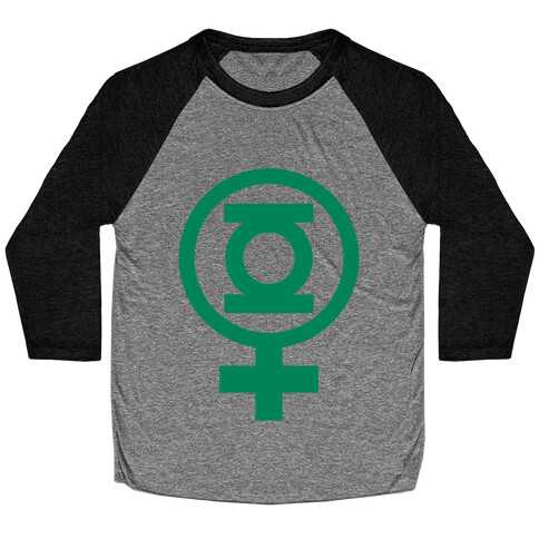 Green Lantern Feminist Baseball Tee