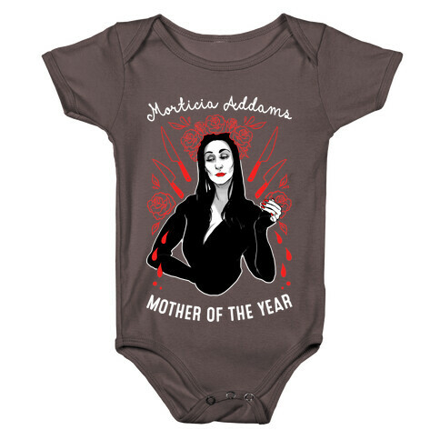 Morticia Addams Mother of the Year Baby One-Piece