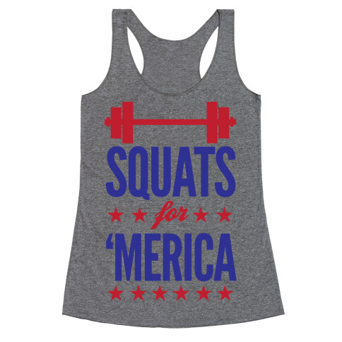 Squats For "Merica Racerback Tank Top