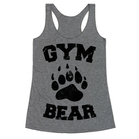 Gym Bear Racerback Tank Top