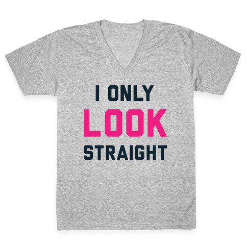 I Only LOOK Straight V-Neck Tee Shirt