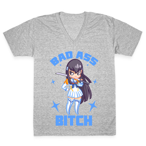 Bad Ass Bitch V-Neck Tee Shirt