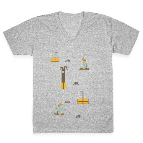 Free Ski V-Neck Tee Shirt