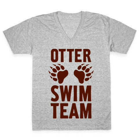 Otter Swim Team V-Neck Tee Shirt