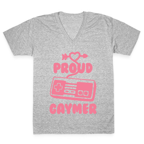 Proud Gaymer V-Neck Tee Shirt
