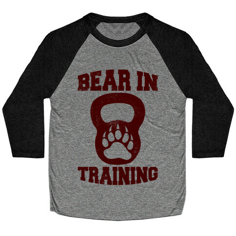 Bear In Training Baseball Tee