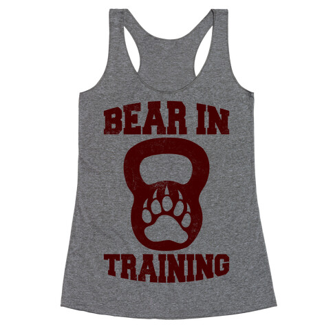 Bear In Training Racerback Tank Top