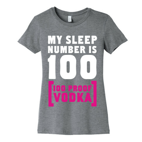 My Sleep Number is 100... Womens T-Shirt