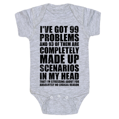 I've Got 99 Problems And All of Them Are In My Head (Vintage) Baby One-Piece