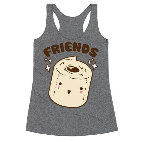 Best Friends TP & Poo (Toilet Paper Half) Racerback Tank Top