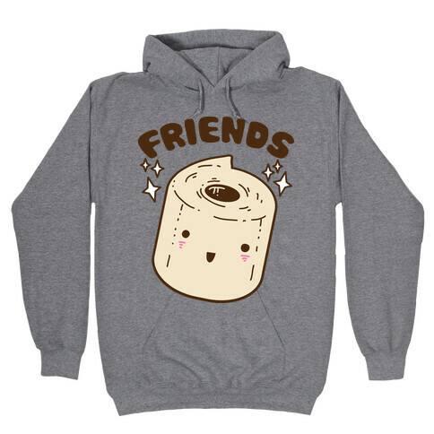 Best Friends TP & Poo (Toilet Paper Half) Hooded Sweatshirt