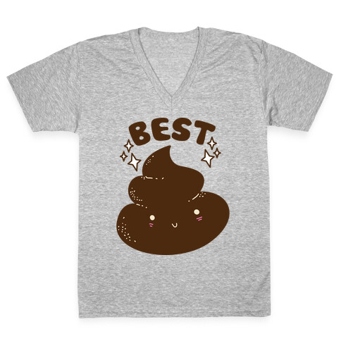 Best Friends TP & Poo (Poo Half) V-Neck Tee Shirt