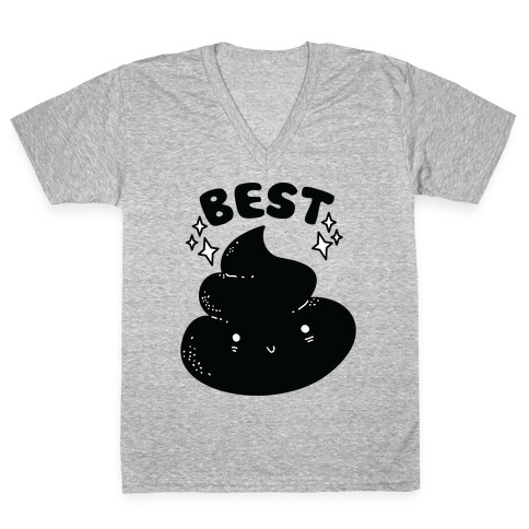 Best Friends TP & Poo (Poo Half) V-Neck Tee Shirt