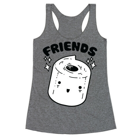 Best Friends TP & Poo (Toilet Paper Half) Racerback Tank Top