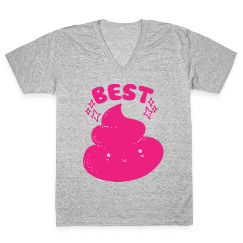 Best Friends TP & Poo (Poo Half) V-Neck Tee Shirt