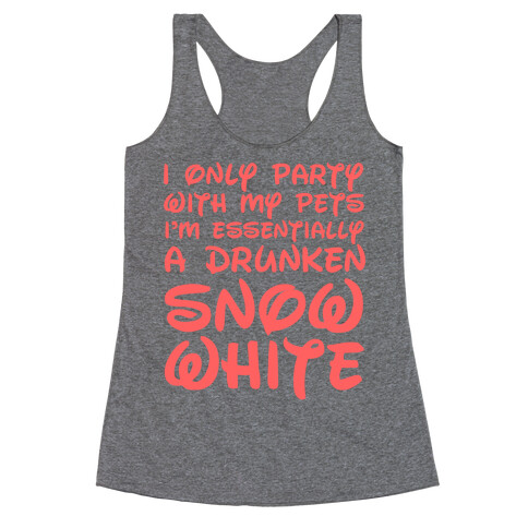 Drunken Snow White Racerback Tank Top