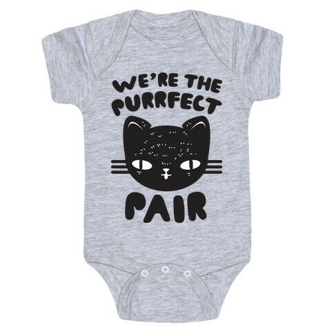 We're The Purrfect Pair (Black Cat) Baby One-Piece