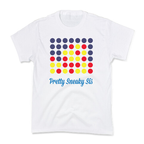 Pretty Sneaky Sis (White) Kids T-Shirt