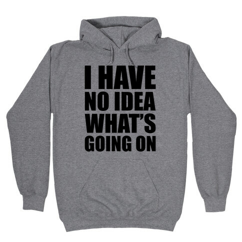 I Have No Idea What's Going On Hooded Sweatshirt