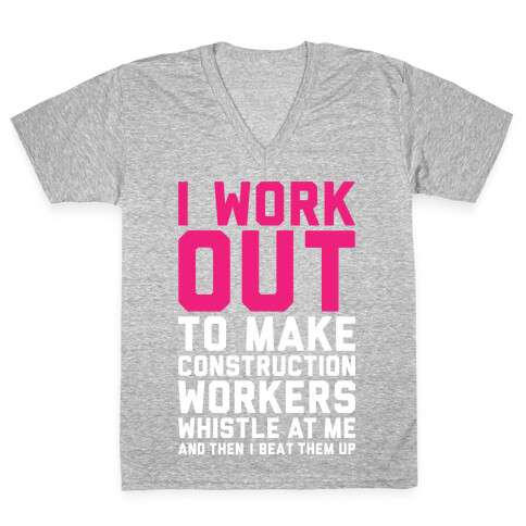 Construction Workers V-Neck Tee Shirt