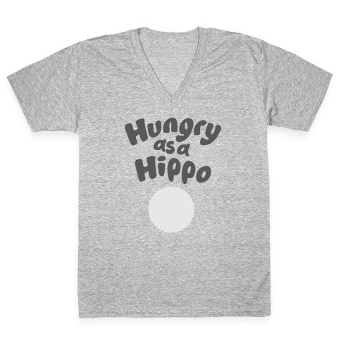 Hungry as a Hippo V-Neck Tee Shirt