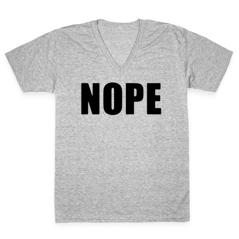 Nope V-Neck Tee Shirt