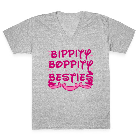 Bippity Boppity Besties V-Neck Tee Shirt