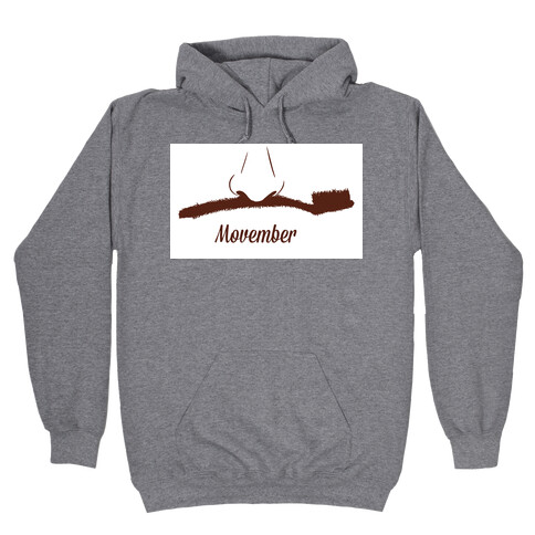 Toothbrush Mustache Hooded Sweatshirt